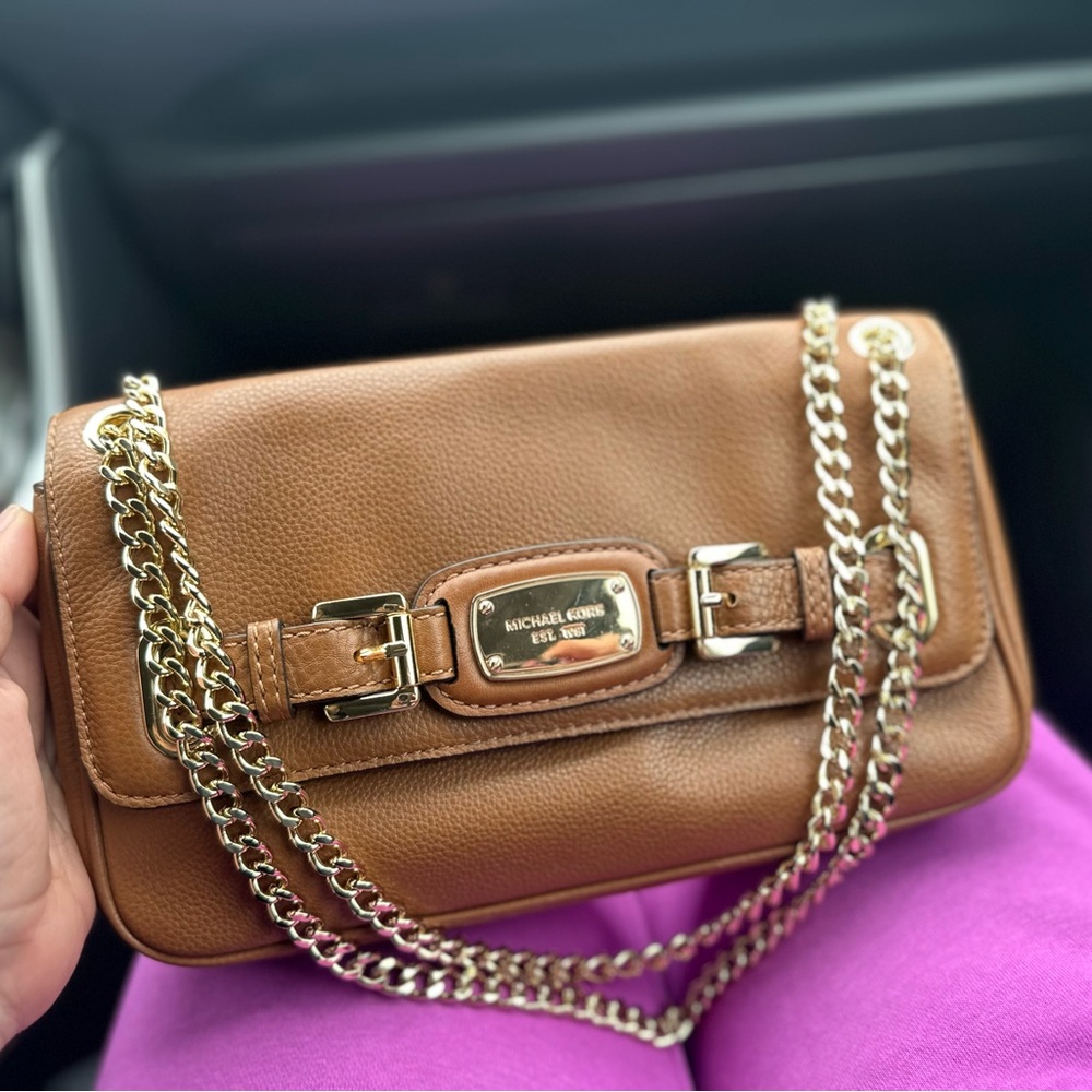 Sold ❌ Michael Kors Brown Leather Chain Bag